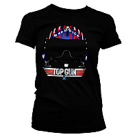 Top Gun tričko, Maverick Helmet Girly Black, dámske