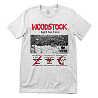 Woodstock tričko, 3 Day Ticket White, pánske