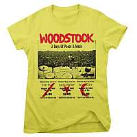 Woodstock tričko, 3 Day Ticket Girly Yellow, dámske