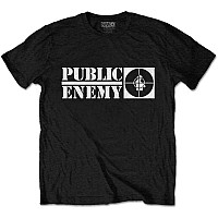 Public Enemy tričko, Crosshairs Logo Black, pánske