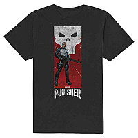 The Punisher tričko, Punisher Holding Gun Black, pánske