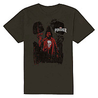 The Punisher tričko, Punisher Red Outline Charcoal Grey, pánske