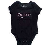 Queen dojčenské body tričko, Pink Logo Black, detské