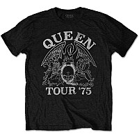 Queen tričko, Tour '75 Eco-Tee Black, pánske