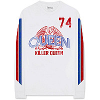 Queen tričko dlhý rukáv, Killer Queen '74 Stripes White, pánske