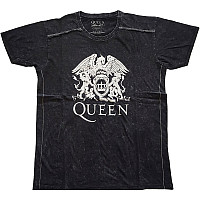 Queen tričko, Classic Crest Snow Washed Black, pánske
