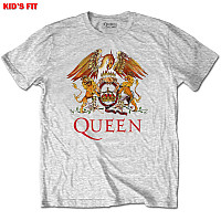 Queen tričko, Classic Crest Heather Grey, detské