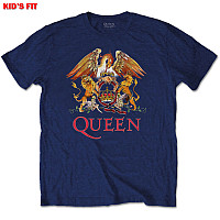 Queen tričko, Classic Crest Navy Blue, detské