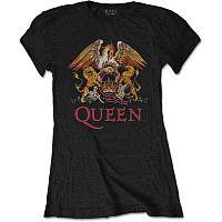 Queen tričko, Classic Crest Black Girly, dámske