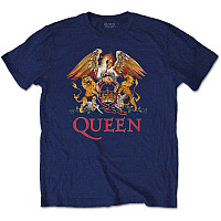 Queen tričko, Classic Crest Navy, pánske