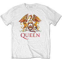 Queen tričko, Classic Crest White, pánske