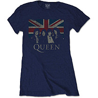 Queen tričko, Vintage Union Jack Navy, dámske