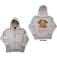 Queen mikina, Classic Crest BP Zipped Grey, pánska