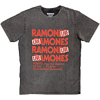 Ramones tričko, Concert Stone Wash Charcoal Grey, pánske