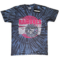 Ramones tričko, Punk Patch Dip Dye Wash Blue, pánske