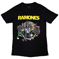 Ramones tričko, Cartoon Band Black, pánske