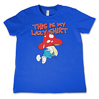 The Smurfs tričko, This Is My Lazy Shirt Kids Blue, detské