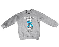 The Smurfs mikina, Ask Me If I Care Sweatshirt Grey, detská