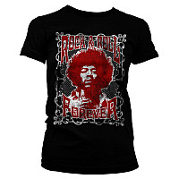Jimi Hendrix tričko, Rock 'n Roll Forever Black, dámske