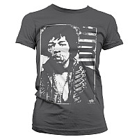 Jimi Hendrix tričko, Distressed Dark Grey, dámske