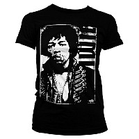 Jimi Hendrix tričko, Distressed Black, dámske
