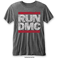 Run DMC tričko, DMC Logo Burn Out Grey, pánske