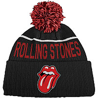 Rolling Stones zimný čiapka, Classic Tongue Bobble Black