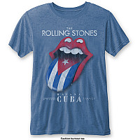 Rolling Stones tričko, Havana Cuba Burnout Mid Blue, pánske
