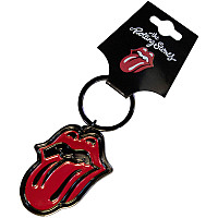 Rolling Stones kovová kľúčenka 43x50 mm, Classic Tongue Black Zinc