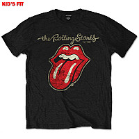 Rolling Stones tričko, Plastered Tongue Black, detské