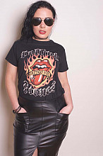Rolling Stones tričko, Flaming Tattoo Tongue, dámske