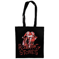 Rolling Stones bavlněná nákupná taška, Hackney Diamonds Cracked Glass Tongue Black