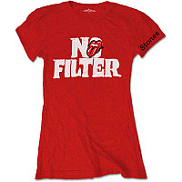 Rolling Stones tričko, No Filter Header Logo Red, dámske