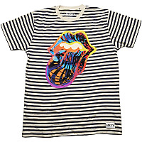 Rolling Stones tričko, Cyberdelic Striped Black & Natural, pánske