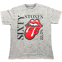 Rolling Stones tričko, Sixty Vertical Dye Wash Grey, pánske
