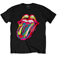 Rolling Stones tričko, Sixty Brushstroke Tongue Black, pánske