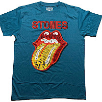 Rolling Stones tričko, Dia Tongue Diamante Teal Blue, pánske