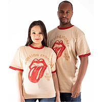Rolling Stones tričko, US Tour '78 Ringer Natural & Orange, pánske