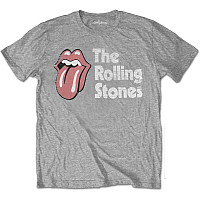 Rolling Stones tričko, Scratched Logo Grey, pánske