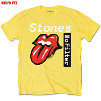 Rolling Stones tričko, No Filter Text Yellow, detské