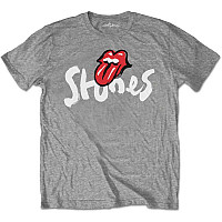 Rolling Stones tričko, No Filter Text Brush Strokes Grey, pánske