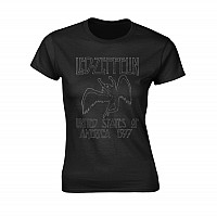Led Zeppelin tričko, USA 1977 Girly Black, dámske