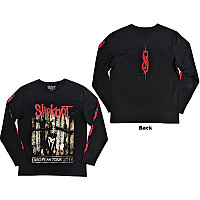 Slipknot tričko dlhý rukáv, Skeleton Flag BP Black, pánske