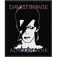 David Bowie tkaná nášivka PES 100x75 mm, Aladdin Sane 2