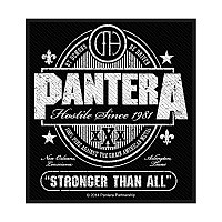 Pantera tkaná nášivka PES 100x90 mm, Stronger Than All