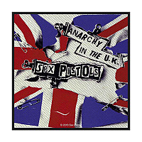 Sex Pistols tkaná nášivka PES 100x100 mm, Anarchy in the UK