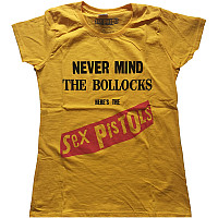 Sex Pistols tričko, Never Mind the Bollocks Original Album Yellow, dámske