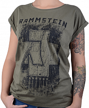 Rammstein tričko, Sechs Herzen BP Olive, dámske