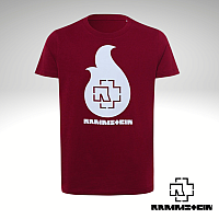 Rammstein tričko, Flamme Burgundy Red, detské