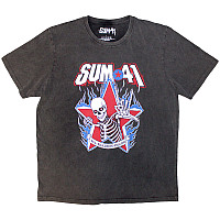 Sum 41 tričko, All Killer No Filler Skeleton Wash Charcoal Grey, pánske
